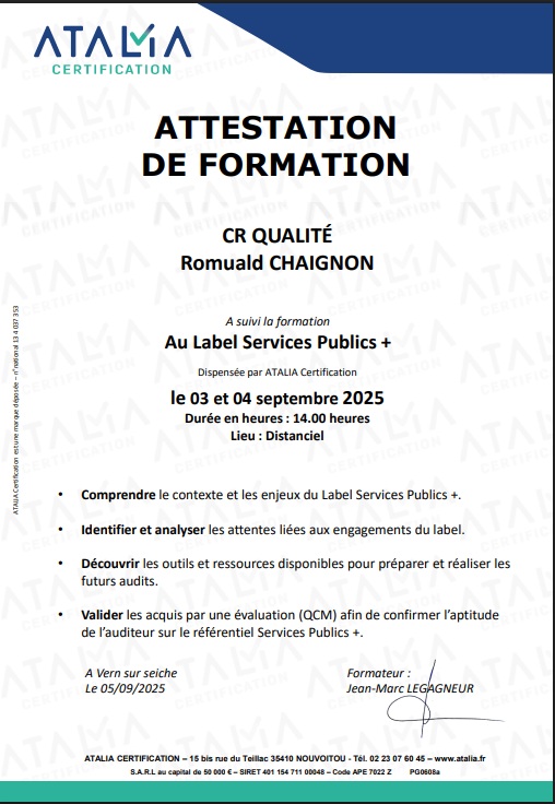 Auditeur Label Services Publics +